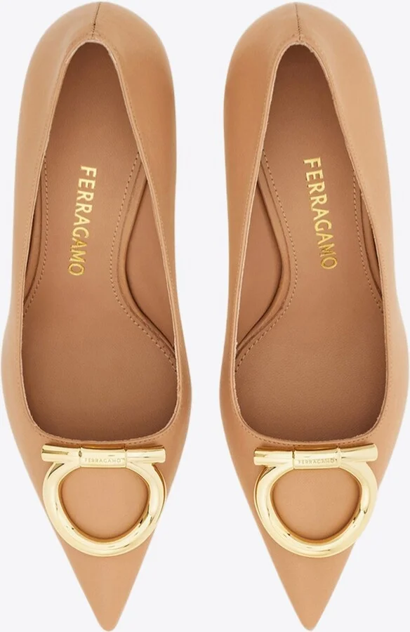 Lara 70 Gancini Leather Pumps - Image 3