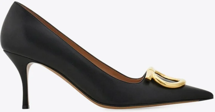 Lara 70 Gancini Leather Pumps