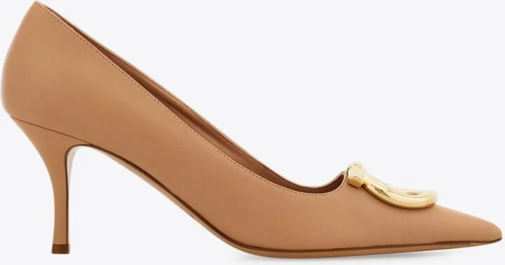 Lara 70 Gancini Leather Pumps