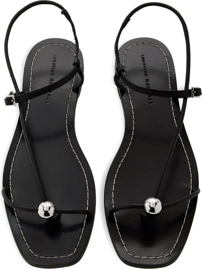 Lara leather ball-embellished sandals - Image 3