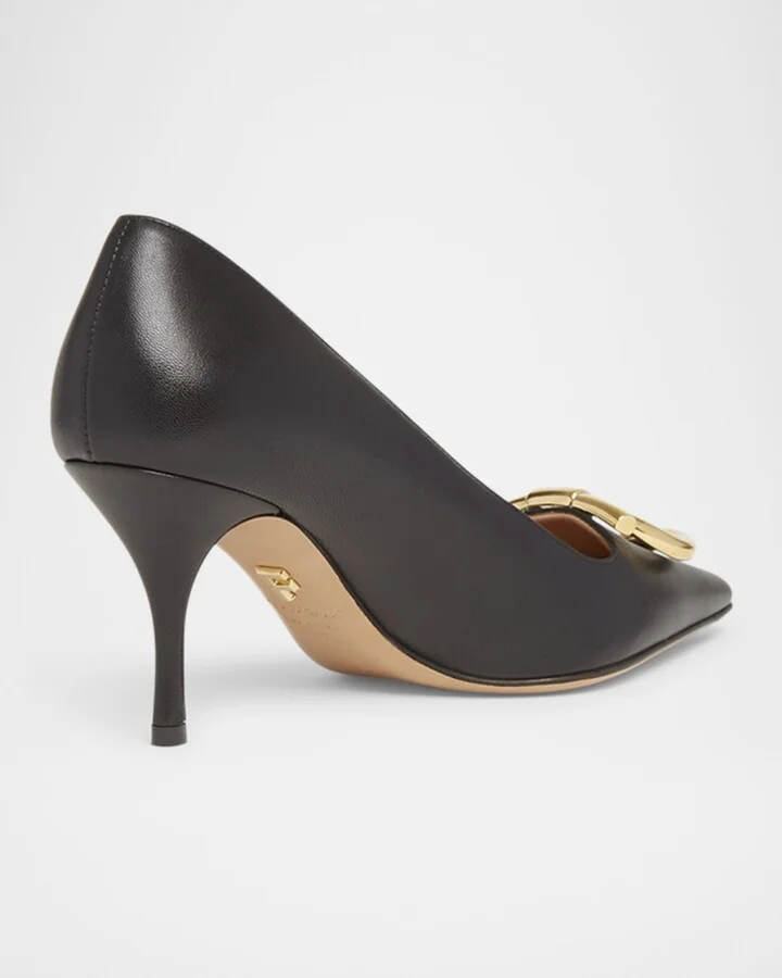 Lara Leather Gancini Pumps - Image 3