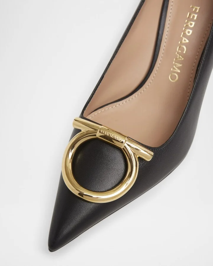 Lara Leather Gancini Pumps - Image 5