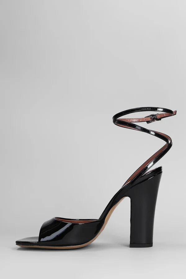 Lara Sandal 100 Sandals In Black Patent Leather - Image 3