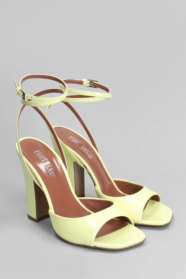 Lara Sandal 100 Sandals In Yellow Patent Leather - Image 2