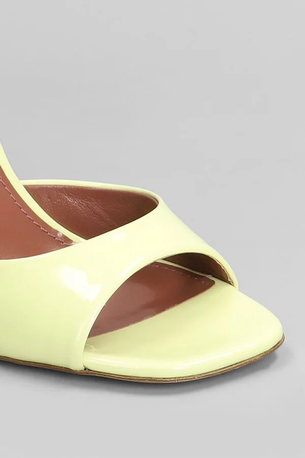 Lara Sandal 100 Sandals In Yellow Patent Leather - Image 5