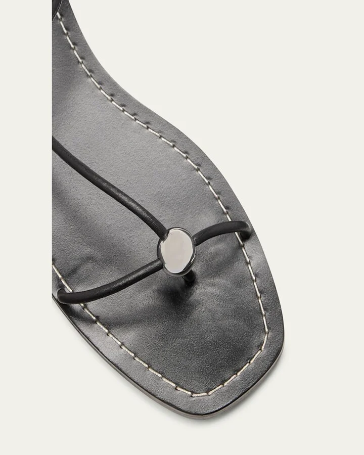 Lara Strappy Leather Dome Sandals - Image 3
