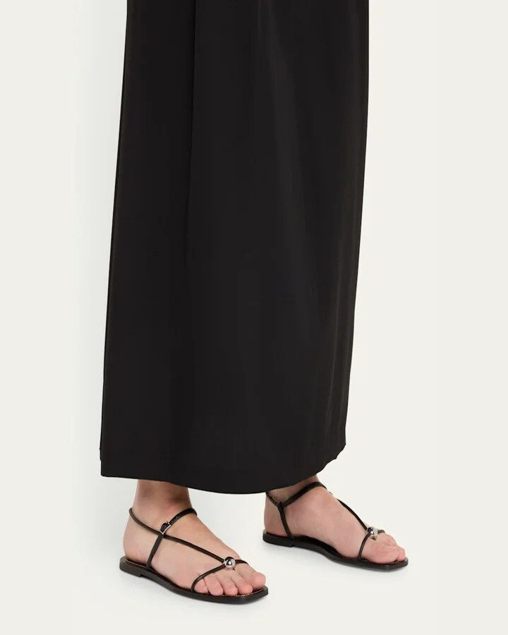 Lara Strappy Leather Dome Sandals - Image 5