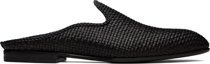 Lardini Black Woven Mules