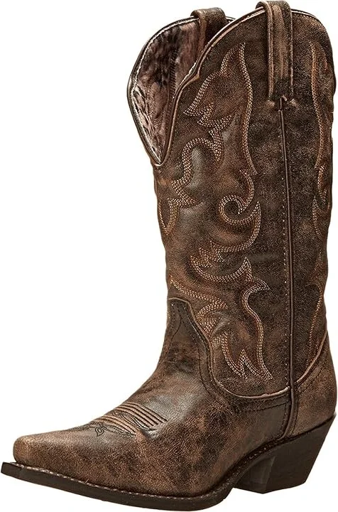 Laredo Access Women's Boots Black/Tan : 6.5 B - Medium, Leather - Image 2