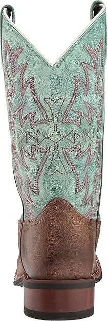 Laredo Anita Cowboy Women's Boots Brown/Turquoise : 7.5 B - Medium, Leather - Image 5