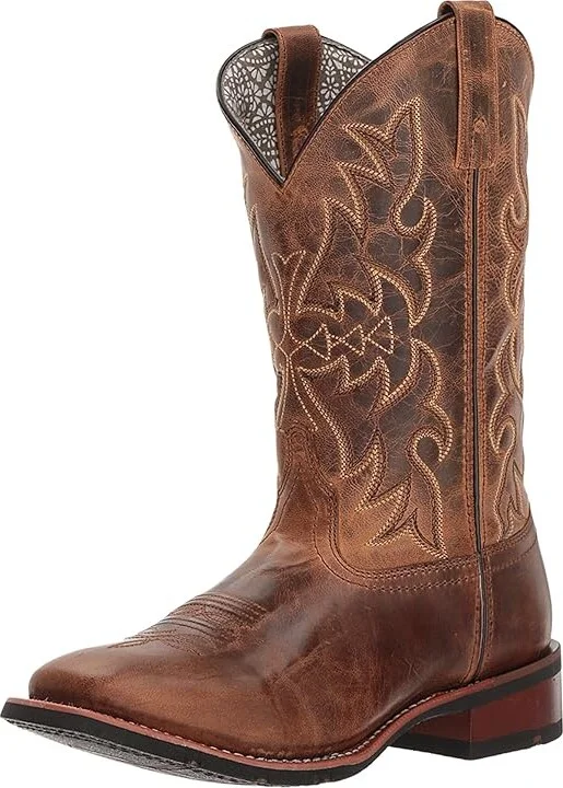 Laredo Anita Cowboy Women's Boots Tan : 6 B - Medium, Leather - Image 2