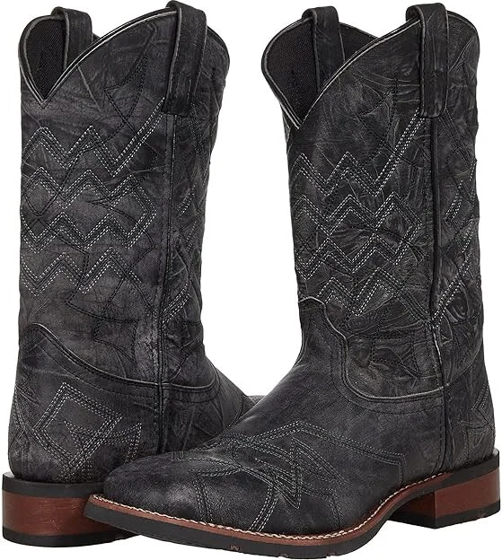 Laredo Axel Men's Shoes Black : 8 4E - Extra Wide, Leather