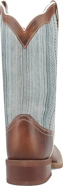 Laredo Blue Moon Cowboy Women's Boots Tan/Blue : 7.5 B - Medium, Leather/Rubber/Textile - Image 2