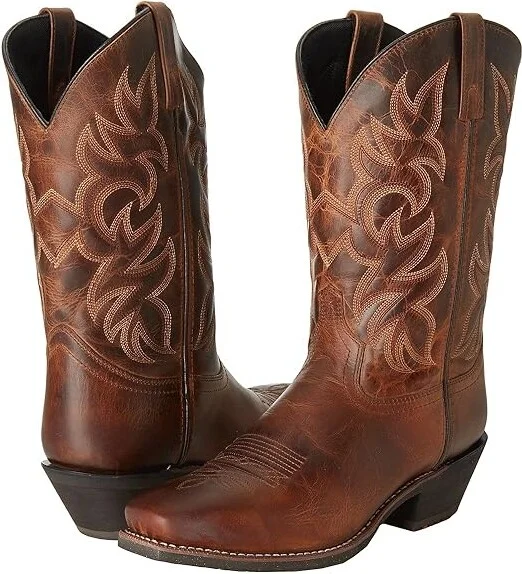 Laredo Breakout Cowboy Boots Rust Distressed : 7 D - Medium, Leather