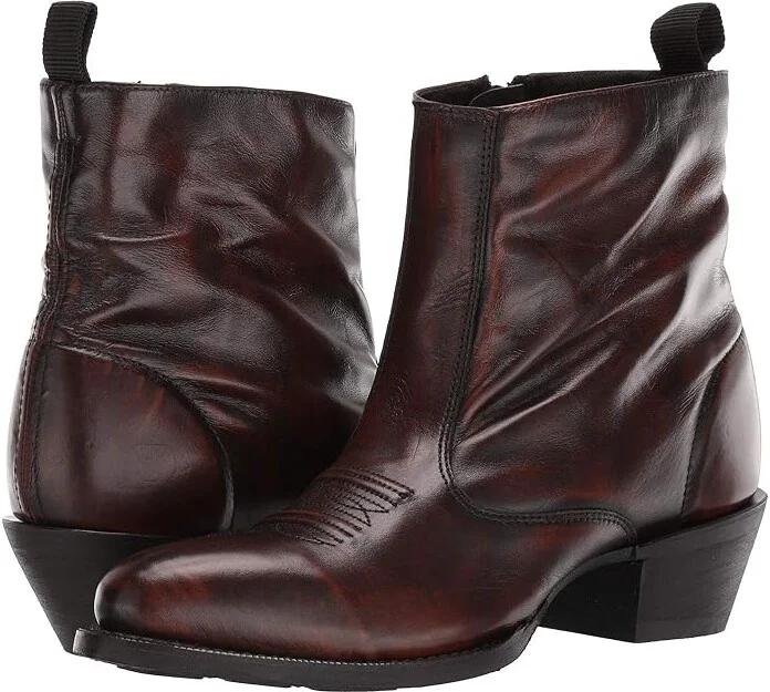 Laredo Fletcher Cowboy Boots Tan : 7 D - Medium, Leather