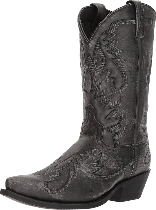 Laredo Garrett Cowboy Boots Sanded Black : 7 D - Medium, Leather - Image 2