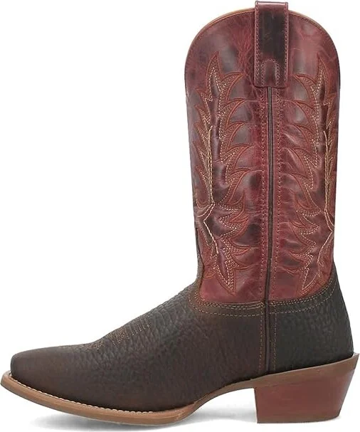 Laredo Kent Cowboy Boots Brown/Red : 9.5 3E - Extra Wide, Leather/Rubber/Textile - Image 4