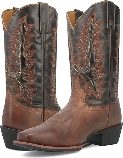 Laredo Kent Cowboy Boots Rust : 9 3E - Extra Wide, Leather/Rubber/Textile