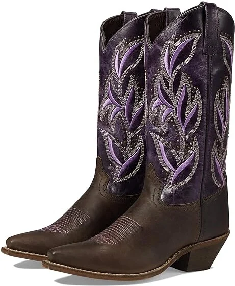 Laredo Larissa Cowboy Women's Boots Dark Brown/Purple : 6 B - Medium, Leather