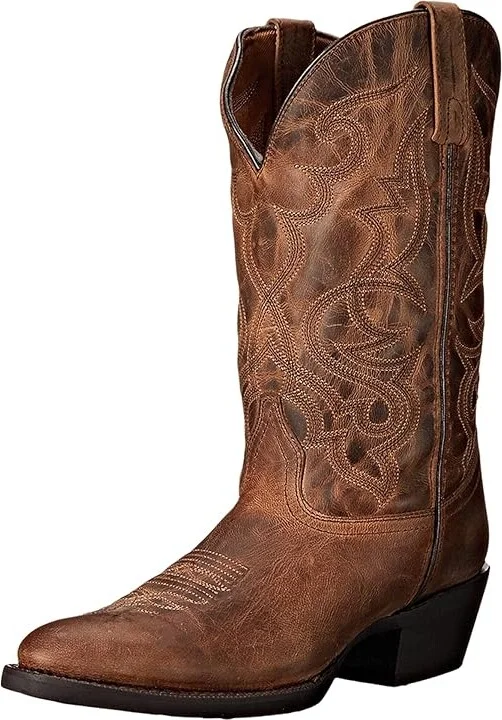 Laredo Maddie Cowboy Women's Boots Distressed Tan : 6 B - Medium, Leather - Image 2