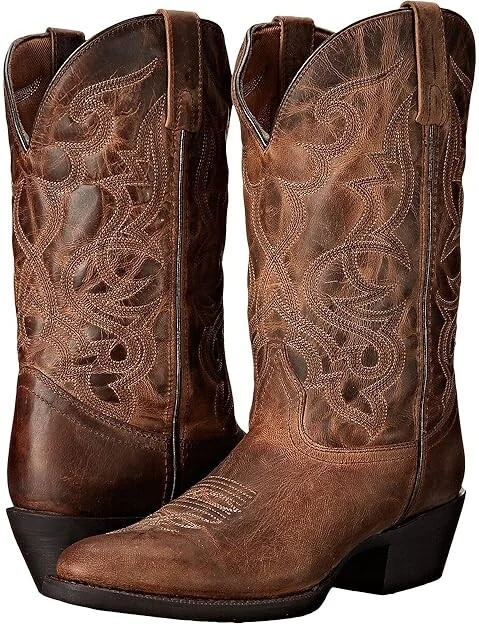 Laredo Maddie Cowboy Women's Boots Distressed Tan : 6 B - Medium, Leather