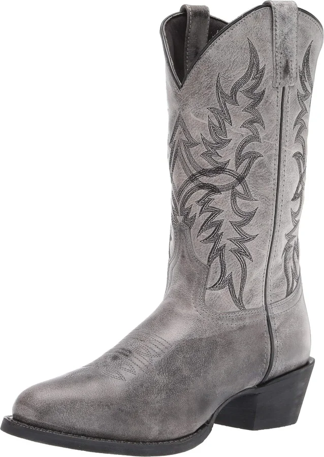 Laredo Mens Harding Waxed Leather Round Toe Casual Boots Mid Calf