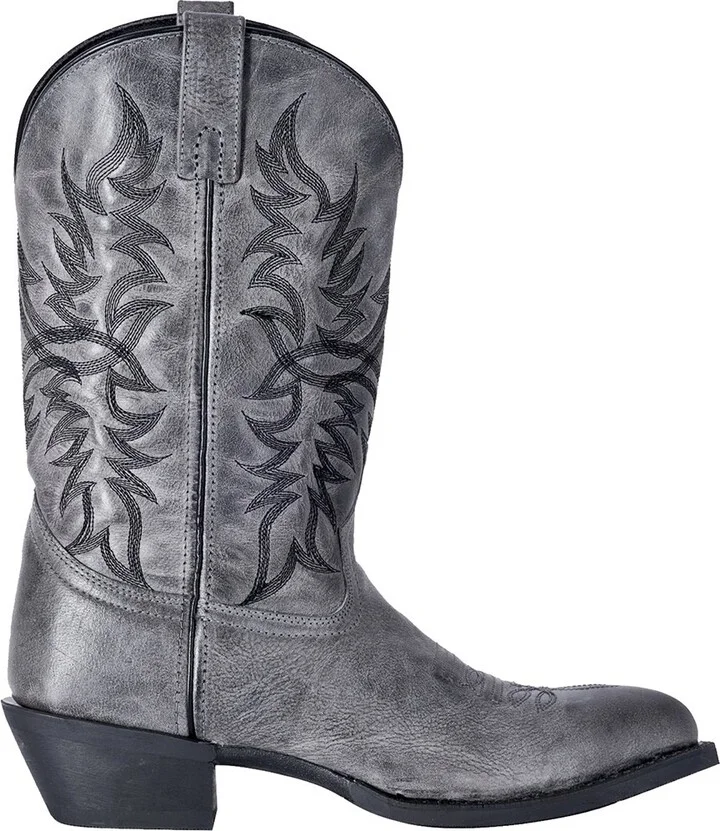 Laredo Mens Harding Waxed Leather Round Toe Casual Boots Mid Calf
