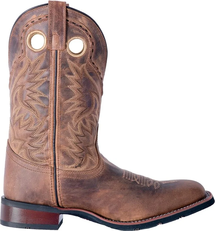 Laredo Mens Kane Square Toe Casual Boots Mid Calf - Brown - Size 8 3E