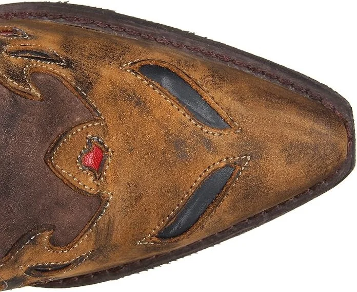 Laredo Miss Kate Cowboy Women's Boots Tan/Brown/Teal : 7 B - Medium, Leather - Image 3