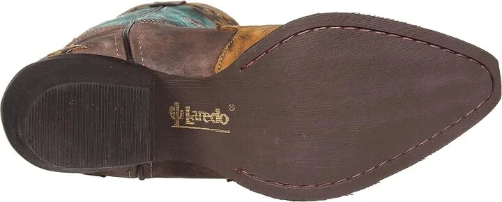 Laredo Miss Kate Cowboy Women's Boots Tan/Brown/Teal : 7 B - Medium, Leather - Image 4