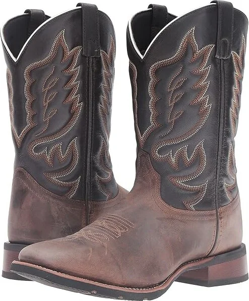 Laredo Montana Cowboy Boots Sand/Chocolate : 7 D - Medium, Leather