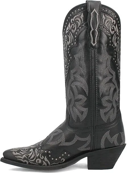 Laredo Regan Cowboy Women's Boots Black : 8.5 B - Medium, Leather - Image 4