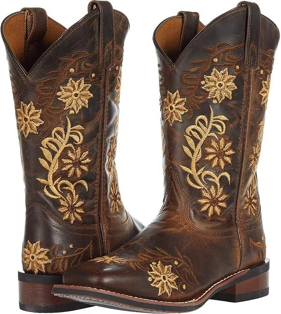 Laredo Secret Garden Women's Boots Brown : 6.5 B - Medium, Leather