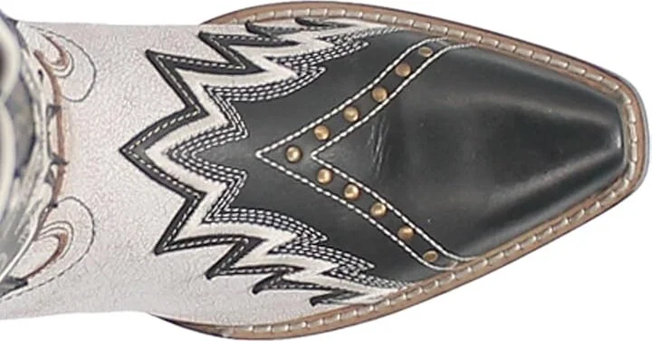 Laredo Shawnee Women's Shoes White/Black : 7.5 B - Medium, Leather/Textile - Image 2