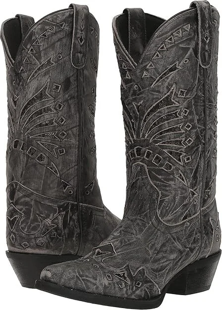 Laredo Stevie Cowboy Women's Boots Black : 6 B - Medium, Leather