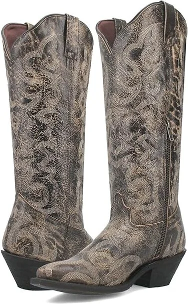 Laredo Twyla Cowboy Women's Boots Black : 9.5 B - Medium, Leather
