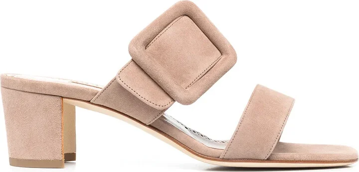 Large-Buckle Sandals