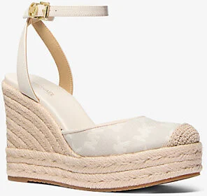 Larissa Logo Jacquard Espadrille Wedge