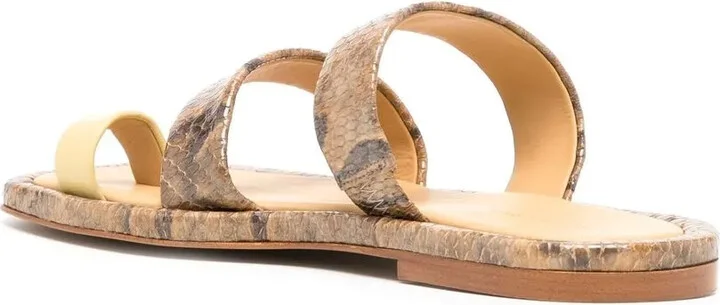 Larissa snakeskin-print leather sandals - Image 3