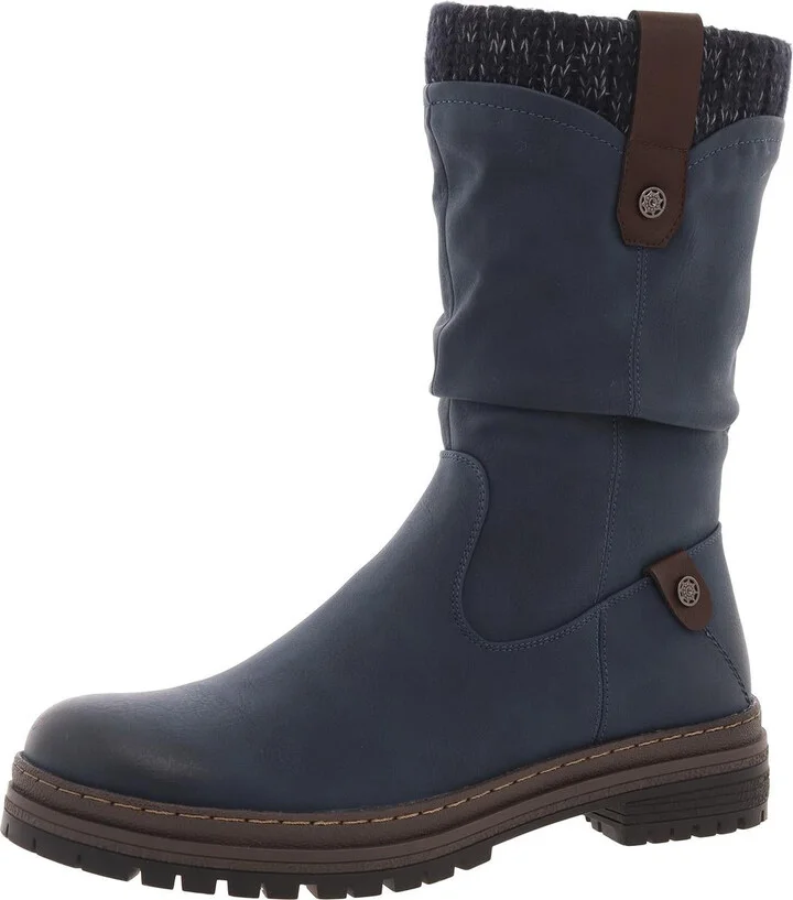 Larissa Womens Zipper Mid-Calf Boots