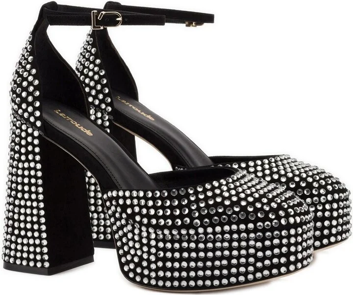Larroudé Ari Crystal Suede Pump