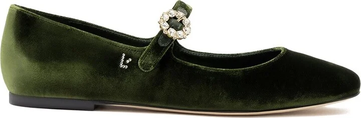 Larroude Blair Velvet Ballet Flat