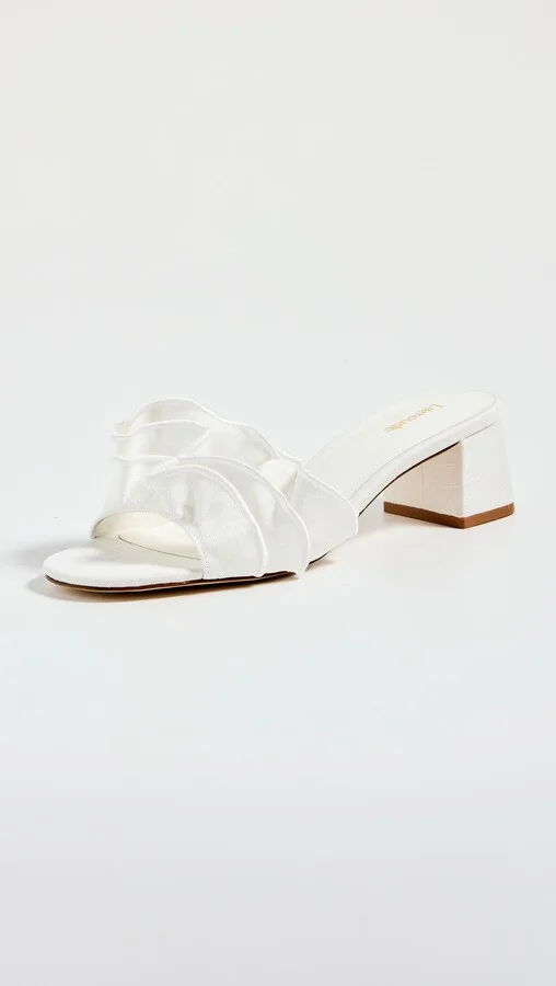 Larroude Brigette Ruffle Mules - Image 2