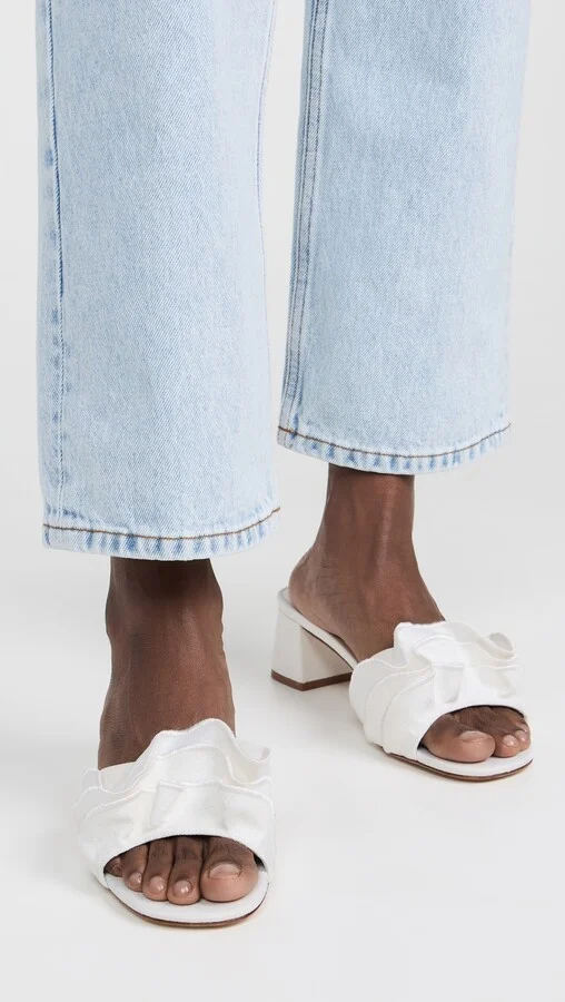 Larroude Brigette Ruffle Mules - Image 5