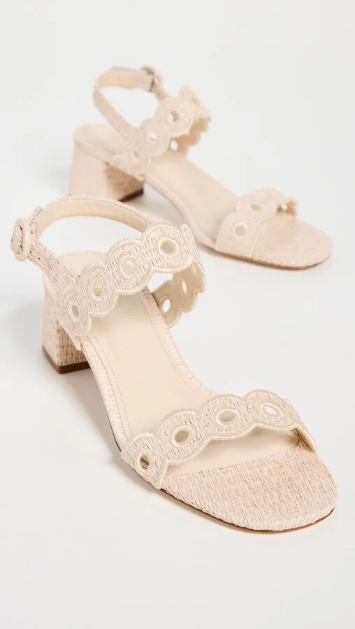 Larroude Florence Broderie Sandal Heels - Image 2