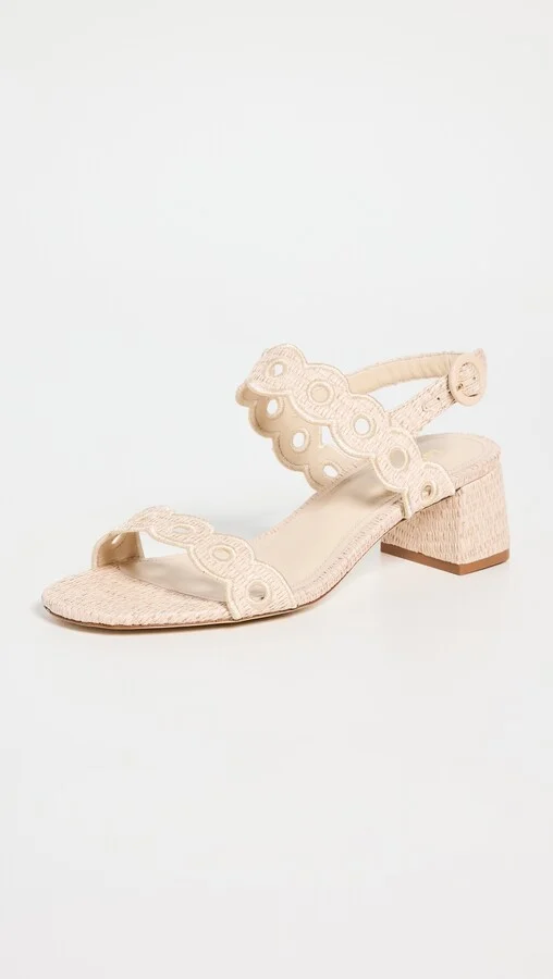Larroude Florence Broderie Sandal Heels - Image 3