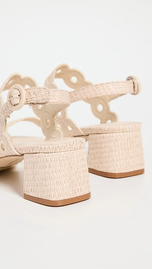 Larroude Florence Broderie Sandal Heels - Image 4