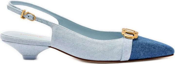 Larroudé Franca Denim Pump - Image 2
