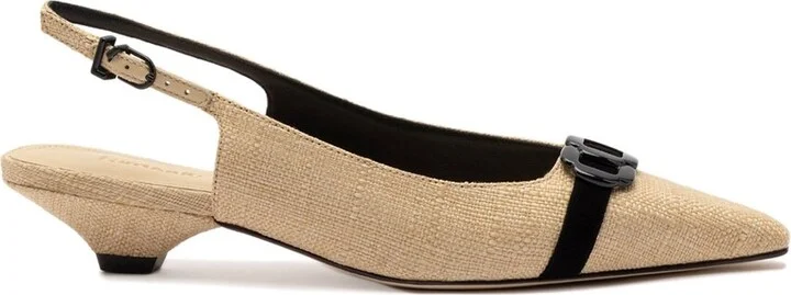 Larroude Franca Raffia Pump - Image 2