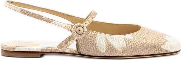 Larroude Georgina Raffia Flat - Image 2